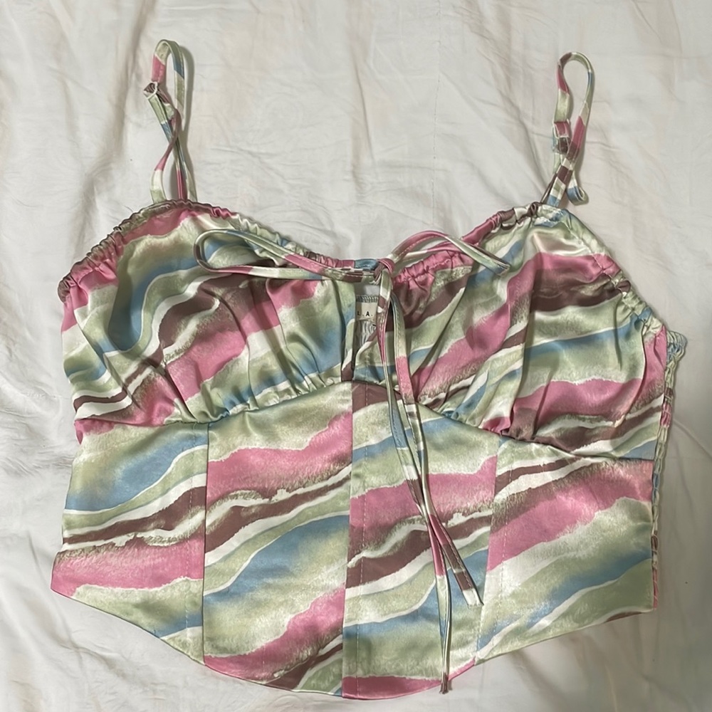 L.A Hearts multi color corset top